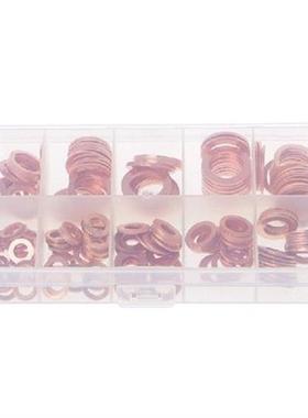 极速200 PCS Copper Washers Gasket Set 9 Sizes Flat Ring. Sea