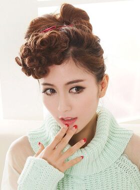 新品假刘a海片蓬松小卷发刘海接发片假发女隐形无痕流海留海自然