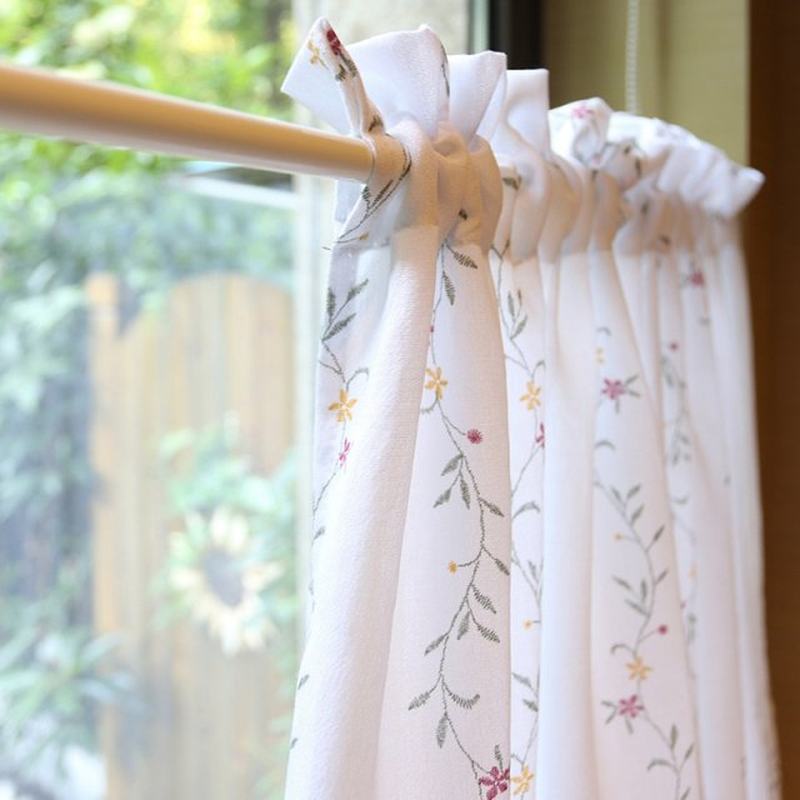 极速Rustic Short Halpf Window Curtain Vines Floral Print Hai