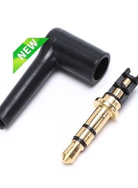 极速2Pcs/logt 90 Degrees 3.5mm stereo headset plug jack 3 4