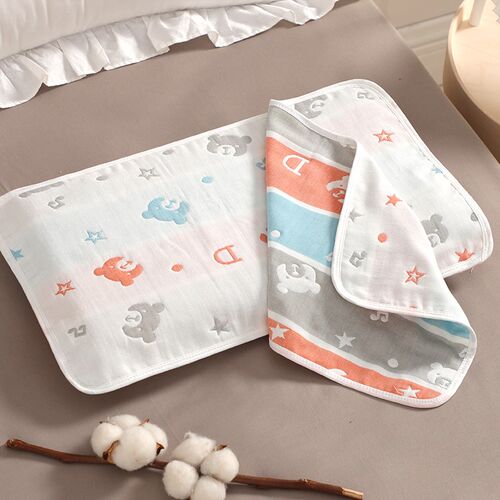 新品儿童枕巾40x60cm吸汗纱布婴儿C宝宝枕头巾30x50小号幼儿园专