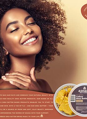 新品Ashanti Naturals Yellow Chunky RawI Shea Butter  Unrefi