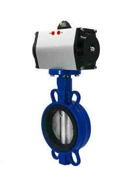 极速专业气动蝶阀 D671X/F 气B动对夹式球磨不锈钢蝶阀 四氟蝶阀D