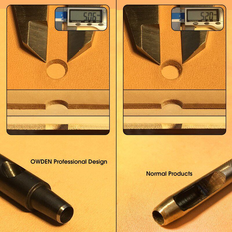 新品OWDEN Professional 6Pcs leather HolloMw Hole Punch Set B