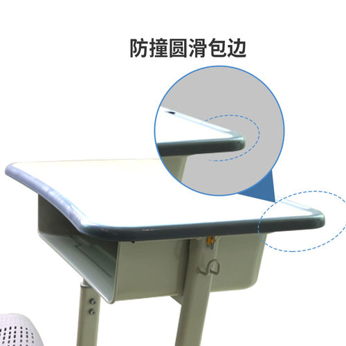 新品中小学生课桌椅套装可升降学习桌 铁L制学校辅导班补习桌厂家