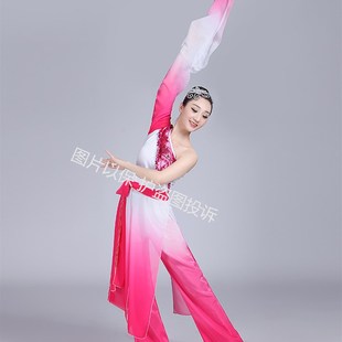 极速且吟春语f舞蹈服装 古典舞且吟春雨舞台 女士独群舞七仙女水袖