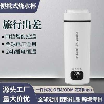 Portable Kettle全球电压便携式电热水杯100-240V旅行烧水杯