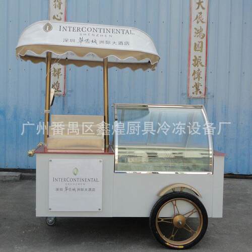 冰友低温手推移移动冰淇淋展示冷柜 雪糕售卖车 冰棒展示柜