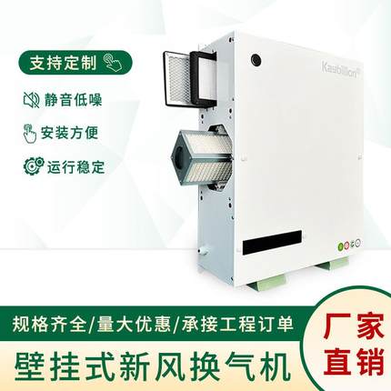 立式新风净化机全热回收交换器商用家用无管道壁挂式新风换气机