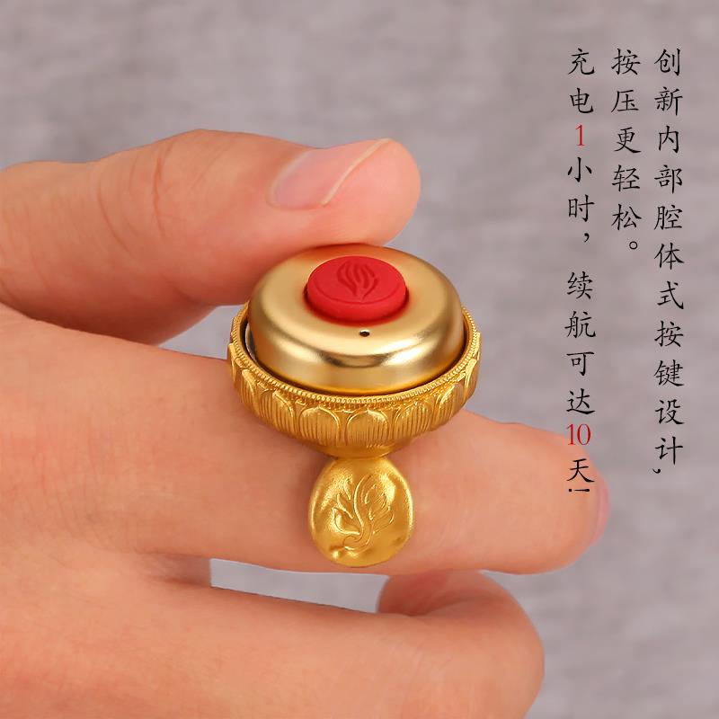 善妙计6通道卡子记计数器手动按夜视OLED屏充电铜金戒指迷你莲花