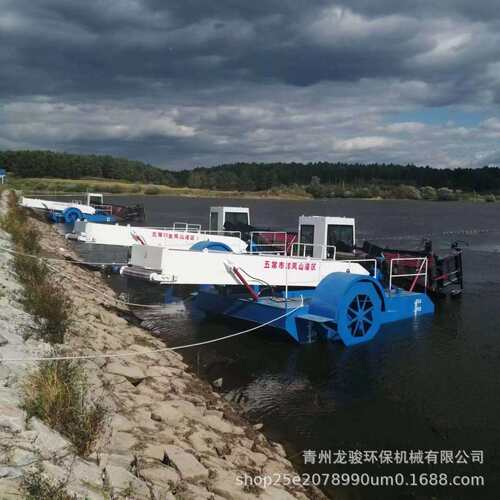 捞河北全自割草源船 头厂家动 LJ-002河道水库清漂打船