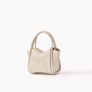 香港撤柜山下有山元宝包mini菜篮子头层牛皮手提斜挎迷你小手机包