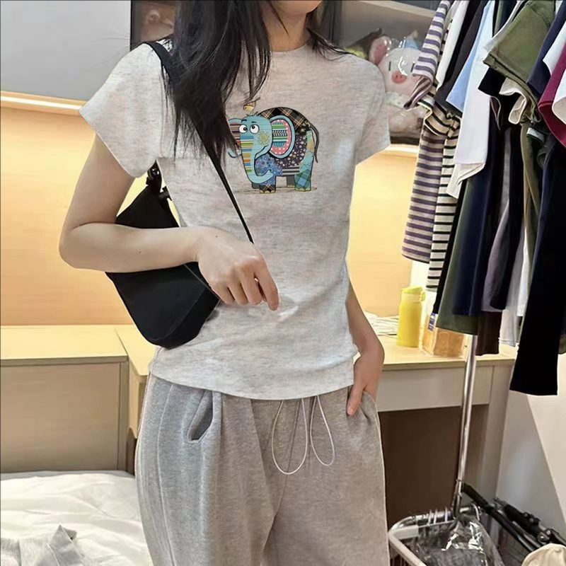 纯棉白色短款t恤女2025年新款夏季内搭短袖正肩时尚百搭小衫上衣