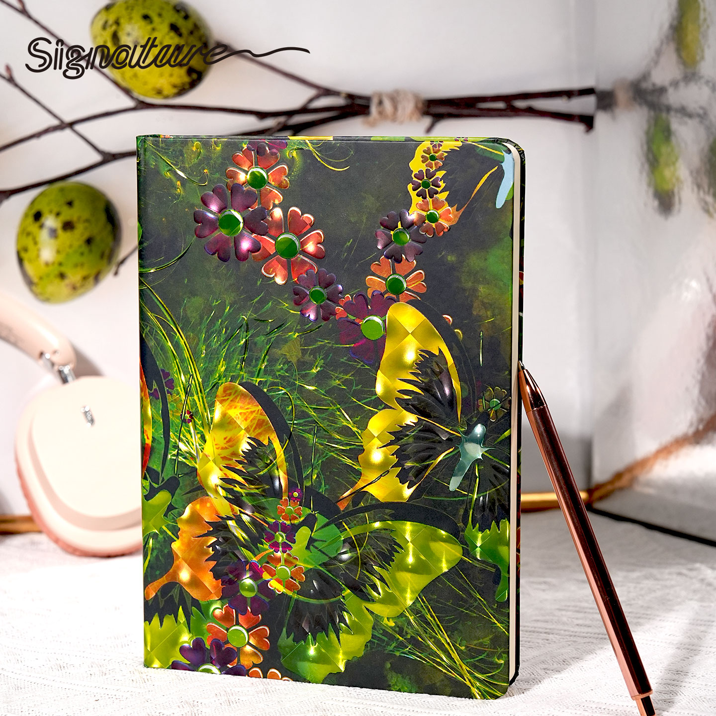 浮雕记事本a5笔记本子