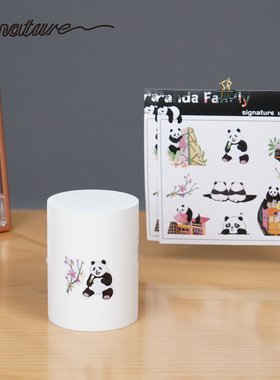 signature个性贴纸pandan可爱熊猫卡通贴纸装饰贴多款可选创意
