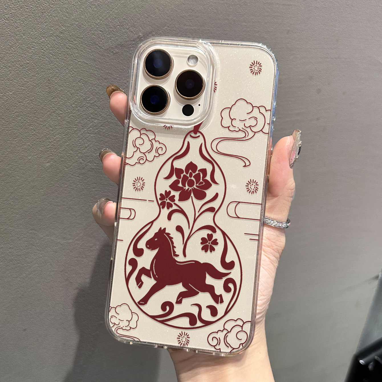 葫芦花马微闪防摔手机壳数码全包iPhone16高级感时尚爆款手机壳适用苹果151617promax新年手机套,3C数码配件,手机保护套/壳,淘宝优惠券,粉丝福利购,淘宝优惠卷