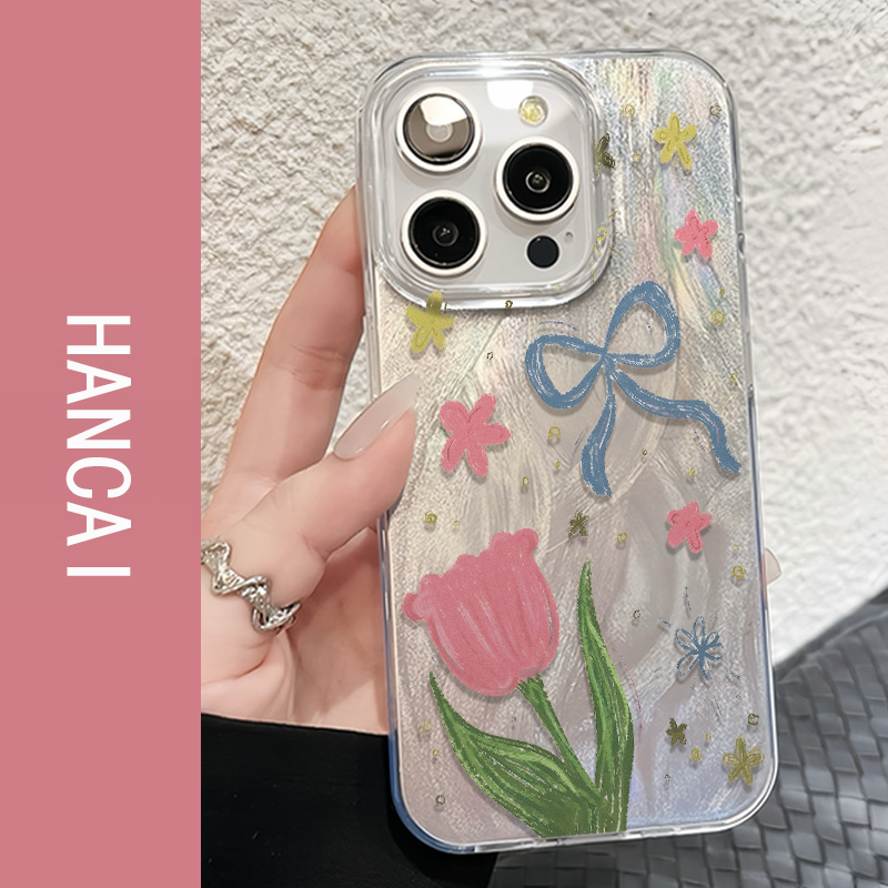 花朵蝴蝶结手机壳适用苹果16小米15ultra荣耀9华为mate70opporeno13vivos20iphone14promax红米turbo4y52sk80