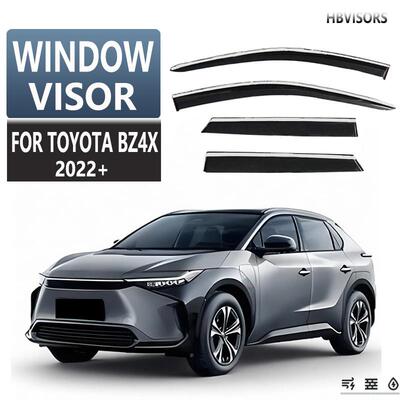 适用于TOYOTABZ4X不锈钢晴雨挡雨板雨眉侧窗导流板Windowvisor