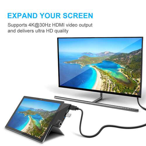 surface pro扩展坞usb hub集线器USB分线转换器3.0拓展坞