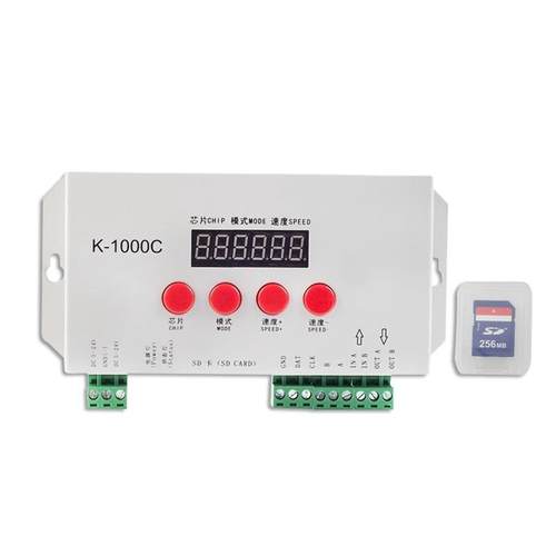 K-1000C/T-1000S全彩控制器led幻彩灯带2812b模组跑马可编程调节