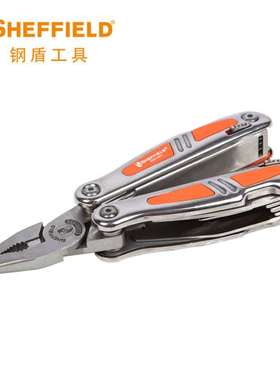 SHEFFIELD/钢盾18合1不锈钢多用钳 便携可折叠尖嘴钳S041002