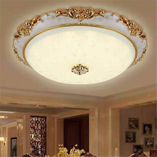 欧式吸顶灯卧室灯简欧客厅过道灯LED玄关阳台灯玫瑰美式玻璃灯具