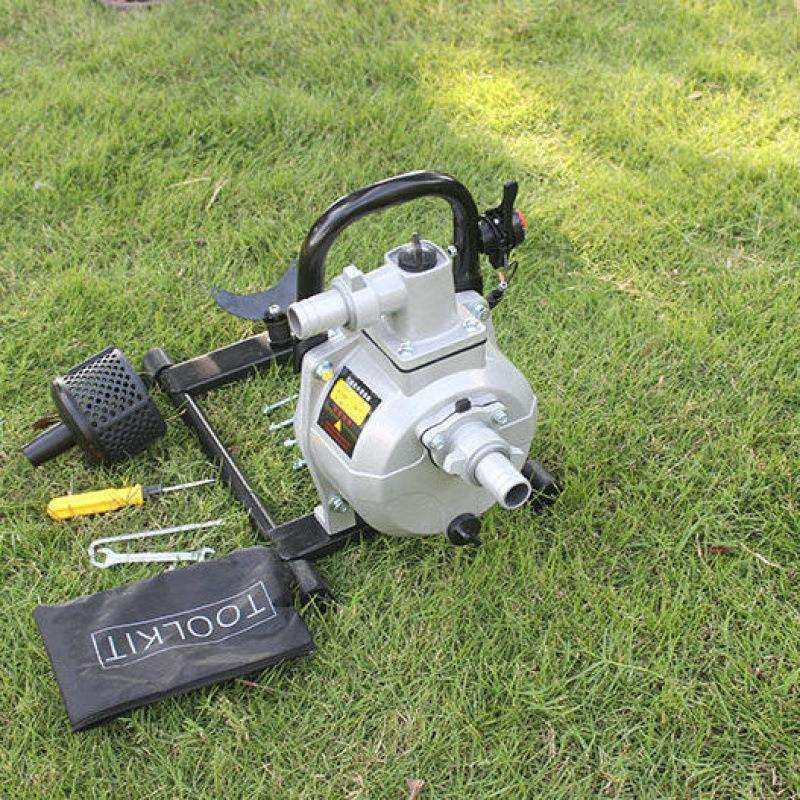 1寸农用汽油割草机改抽水机泵头抽水泵二冲程四冲程水泵配件 组装