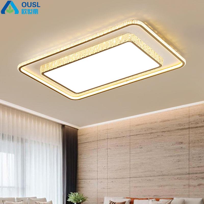 led吸顶灯客厅灯主卧室灯2021年新款灯具简约现代大气水晶房间灯