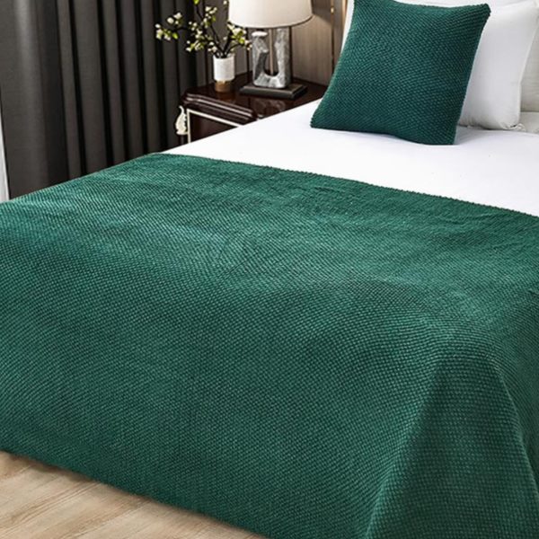 床尾巾民宿网红床尾装饰针织毯床围巾酒店专用床尾毯宾馆床旗床盖