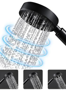 HIDEEP 黑色圆形ABS三功能手持于浴室手持式淋浴头 HI16020-2