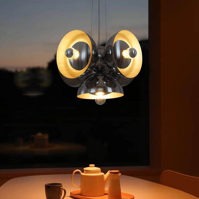 包豪斯北欧餐厅吊灯商用办公室设计师款客厅银色现代简约中古灯具