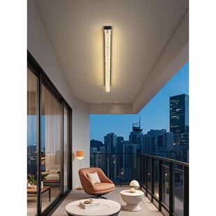长条阳台吸顶灯现代简约意式极简感一字灯走廊过道入户玄关灯