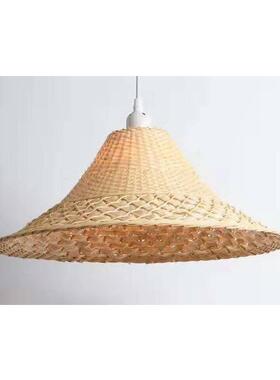 集美区田园乡村风格竹藤竹编吊灯餐厅灯笼中式火锅店民宿竹编吊灯