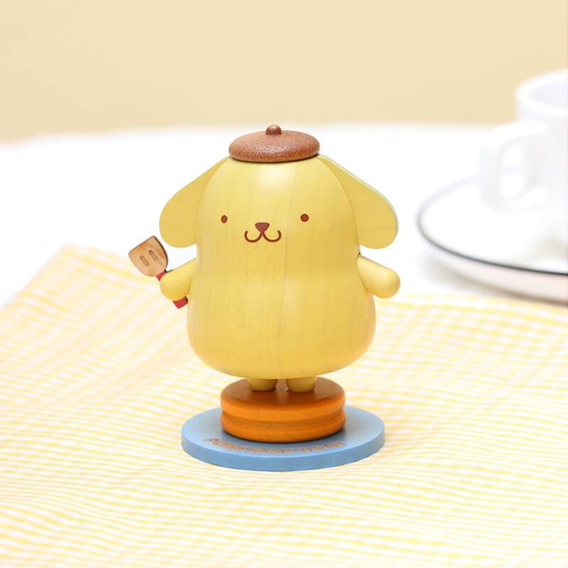 台湾jeancard实木质摆件车载摇头公仔弹簧可爱kitty美乐蒂布丁狗