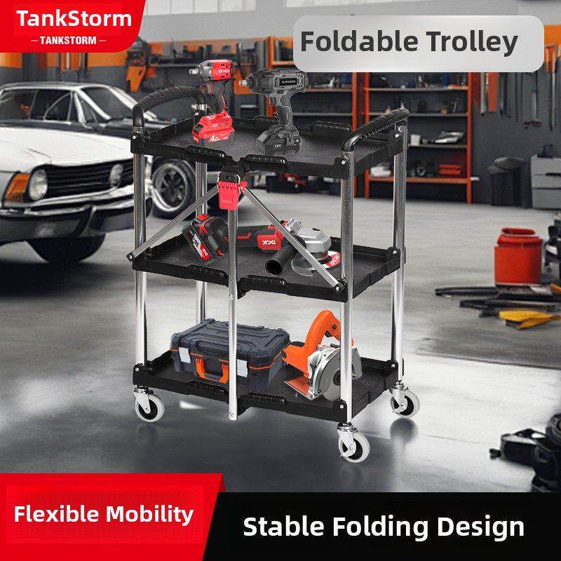 Tankstorm三层可折叠工具车小车影视车导演车厨房多功能周转车