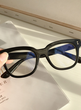 艺尚TION同款近视全框眼睛框镜架眼镜框女韩版潮复古简约个性果绿