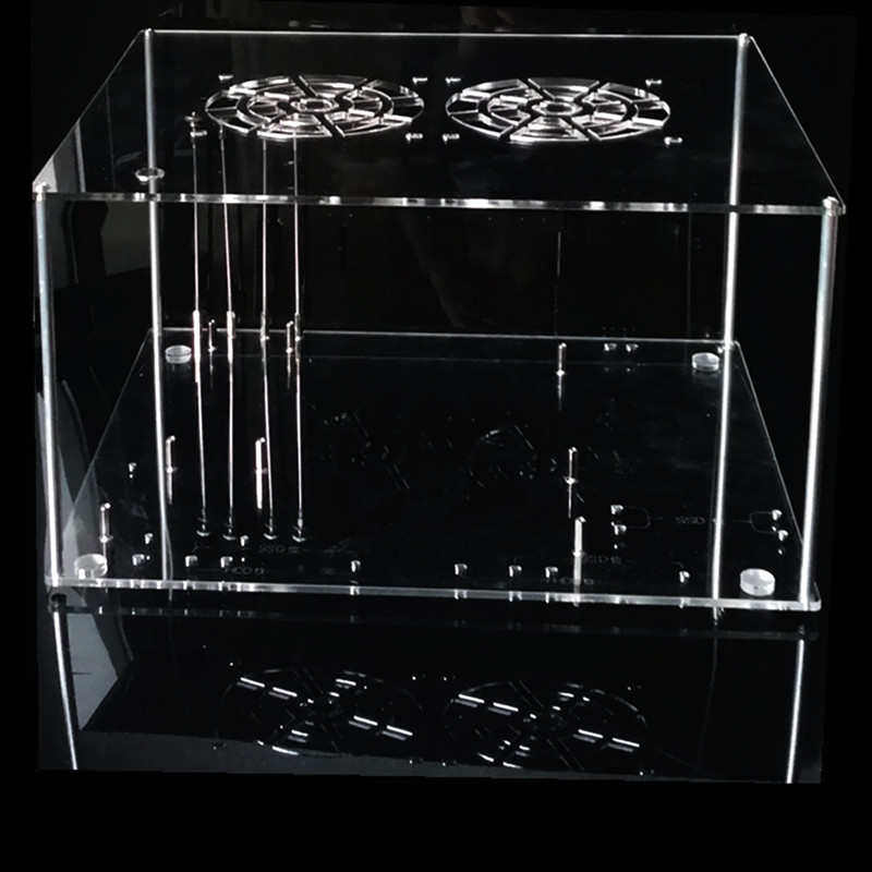 电脑机箱DIY亚克力透明机架开放式裸装台式主机箱主板支架可叠加