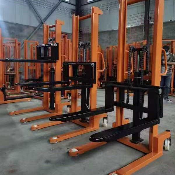 手动叉车升高车装卸车1吨C型钢液压叉车槽钢堆高车托盘车