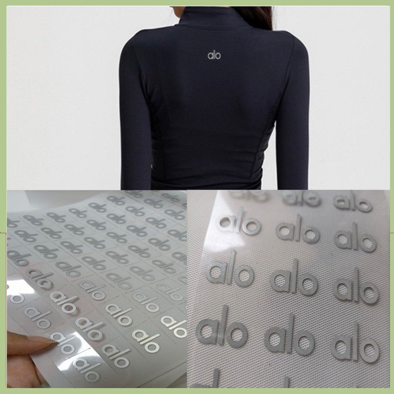 alo硅胶标品牌冲锋衣羽绒服立体烫印标热转印烫画胸标裤标熨烫贴