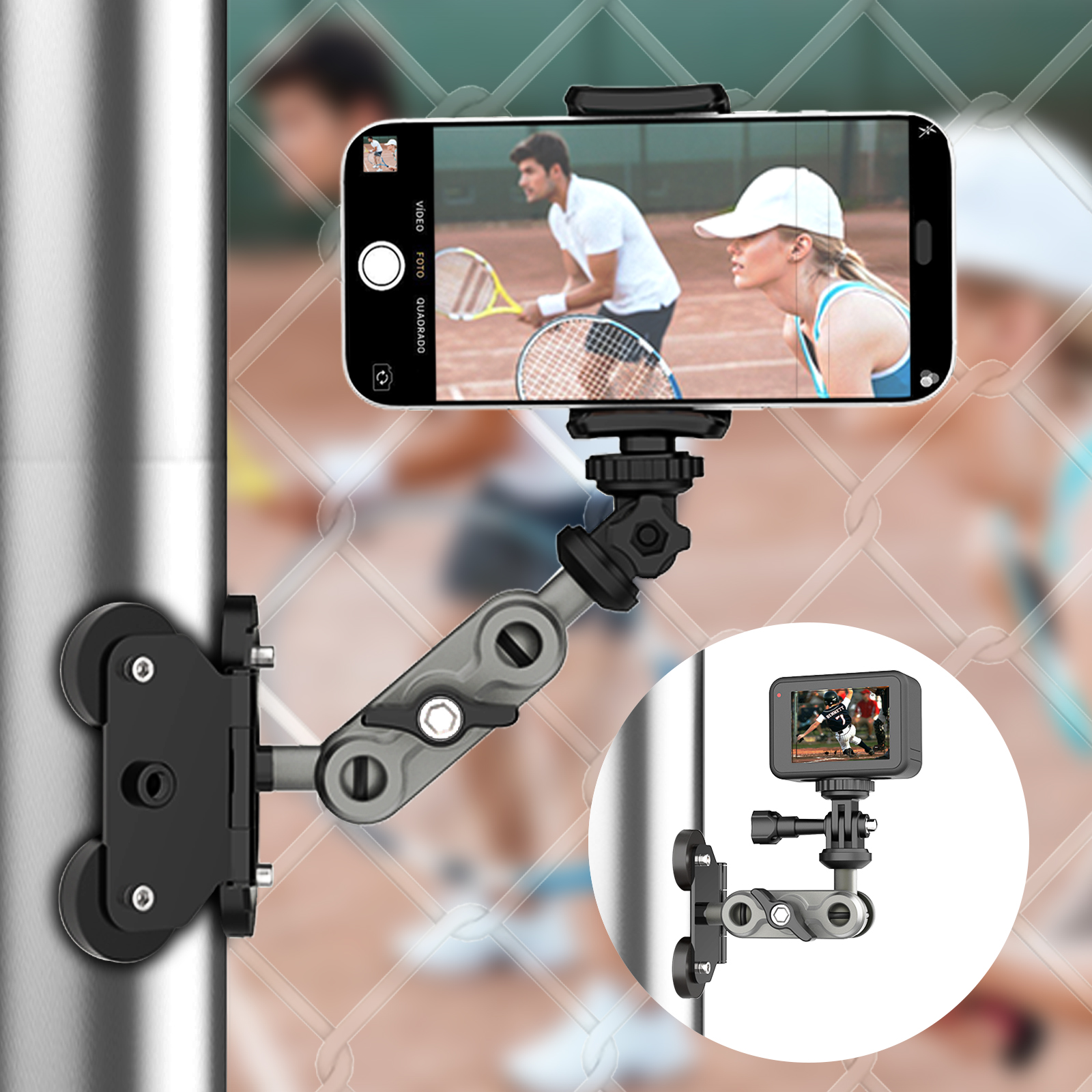 网球杆磁吸手机支架2025新款