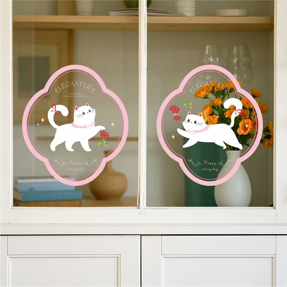 创意玻璃窗贴静电贴艺术装饰窗贴纸家居定制贴画厨房阳台推拉门贴图片