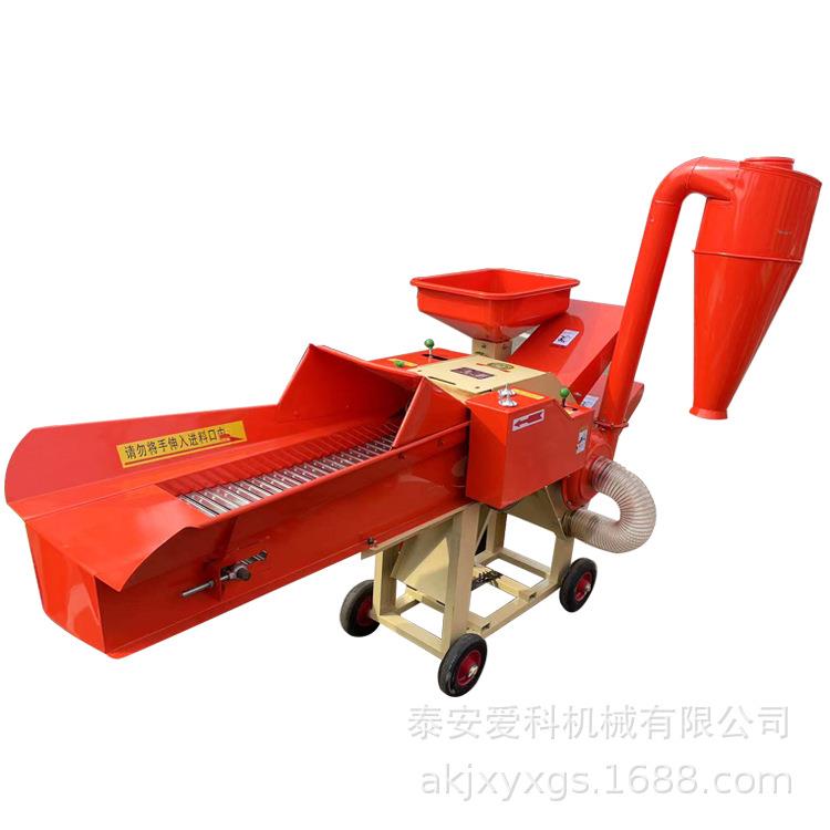 卧式铡草粉碎机玉米粉碎机鲜玉米秸秆牧草铡草机揉丝机电柴两用