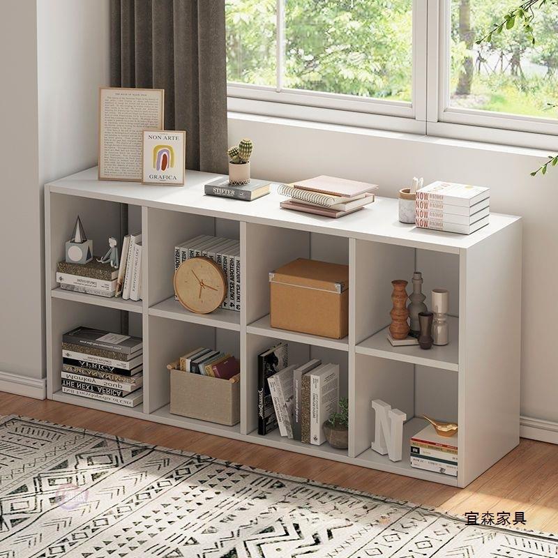 书架落地书柜小型客厅置物架卧室收纳柜子储物柜多层格子柜八格柜