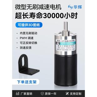 37GB 3650直流无刷减速电机12v24伏微型大扭力齿轮调速低速小马达
