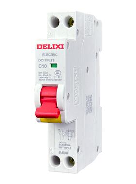 德力西DZ47PLES漏电空气开关1P+N空开保护器16A 25A 32A40A断路器