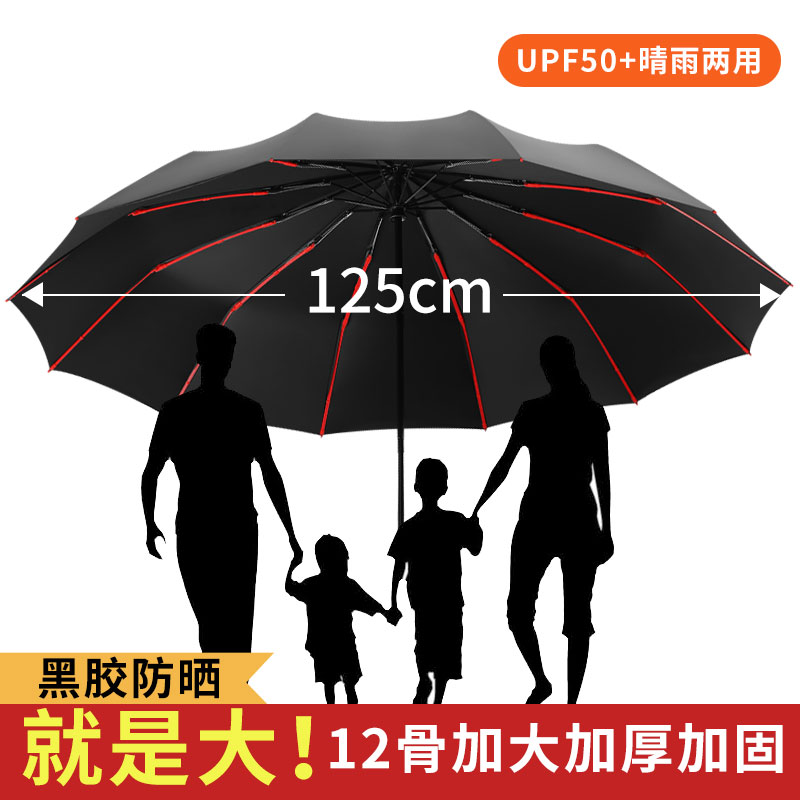 全自动雨伞超大男女折叠太阳伞加大加固抗风暴晴雨两用防晒遮阳伞