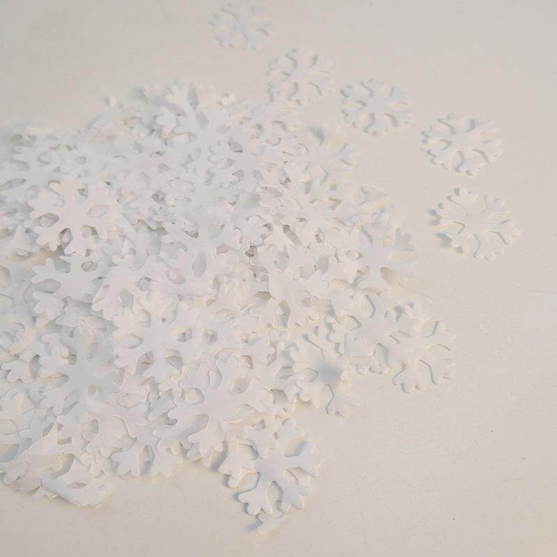 3cm欧美节日狂欢派对用品圣诞节纸雪花片白色纸屑波波球填充