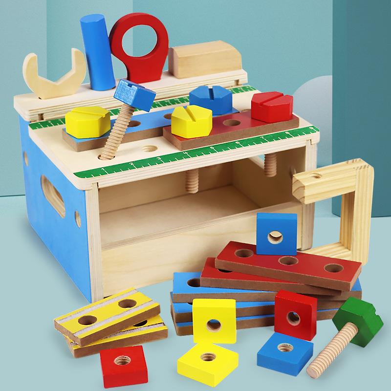 儿童百变螺母工具台幼儿园宝宝早教益智拧螺丝修理工具箱拼装玩具