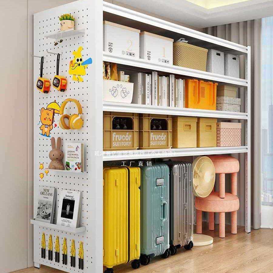 家用货架多层置物架落地储藏间阳台杂物整理行李箱收纳下空钢架子