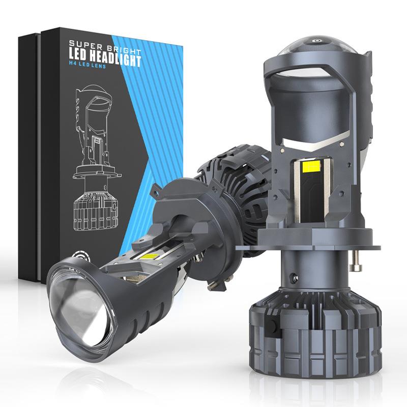 跨境热销F40Pro双光H4小透镜汽车LED大灯大功率超亮6000K前照大灯